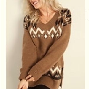 Old Navy Fair Isle Slouchy Sweater (tan)
